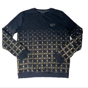 Supply & Demand Royalty Sweatshirt XL Streetwear Y2K Baroque Dark Luxury Royal